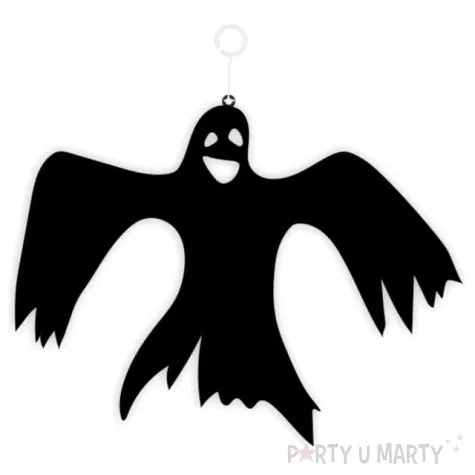 dekoracja kartonowa duch czarna 20 cm 1 szt