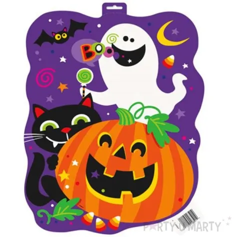 dekoracja kartonowa dynia duch kot unique 43 cm