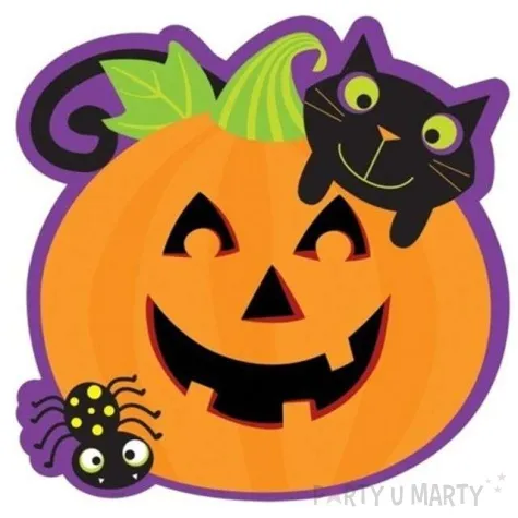 dekoracja kartonowa dynia i kot amscan 33 cm