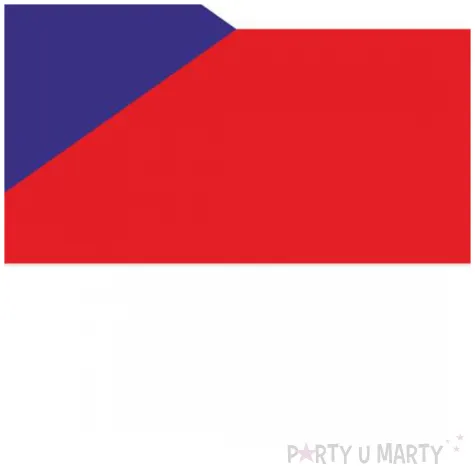 dekoracja kartonowa flaga czechy bialo czerwona 40 cm