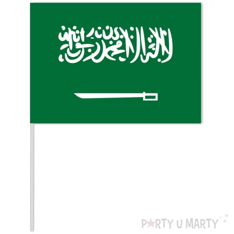dekoracja kartonowa flaga na patyczku arabia saudyjska 40 cm