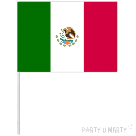 dekoracja kartonowa flaga na patyczku meksyk 40 cm
