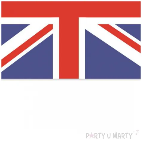dekoracja kartonowa flaga wielka brytania niebiesko czerwona 40 cm