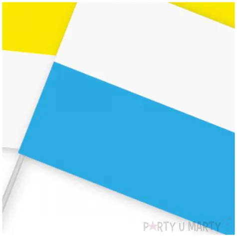 dekoracja kartonowa flagi boze cialo bialo czerwony zolto bialy bialo niebieski 40 cm 3 szt