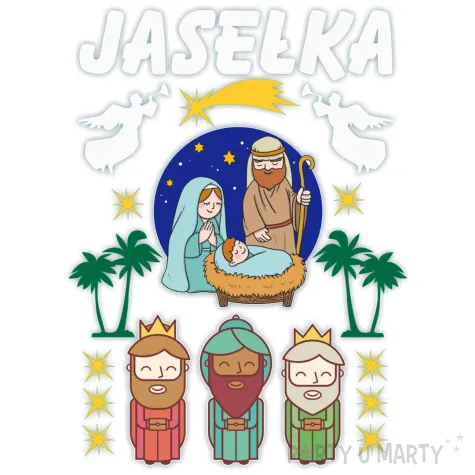 dekoracja kartonowa jaselka wielokolorowy 1 kompl