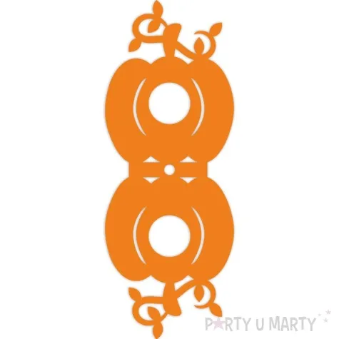 dekoracja kartonowa mono dynia na lizak diy pomaranczowa 5 szt