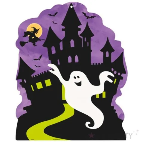 dekoracja kartonowa nawiedzony dom unique 43 cm