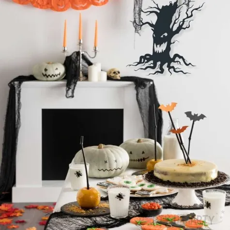 dekoracja kartonowa straszne drzewo czarna 20 cm 1 szt