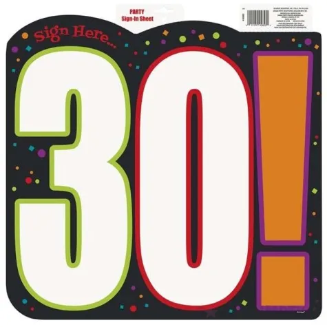 dekoracja kartonowa urodziny 30 unique 45x45 cm