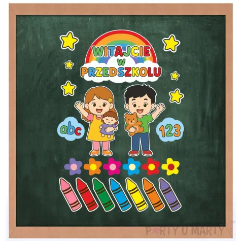 dekoracja kartonowa witajcie w przedszkolu 24 elementy
