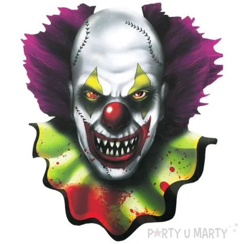 dekoracja kartonowa zly klaun amscan 33 x 38 cm