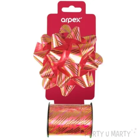 dekoracja kokardki prezentowe czerwony arpex 1 szt