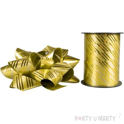 dekoracja kokardki prezentowe zloty arpex 1 szt