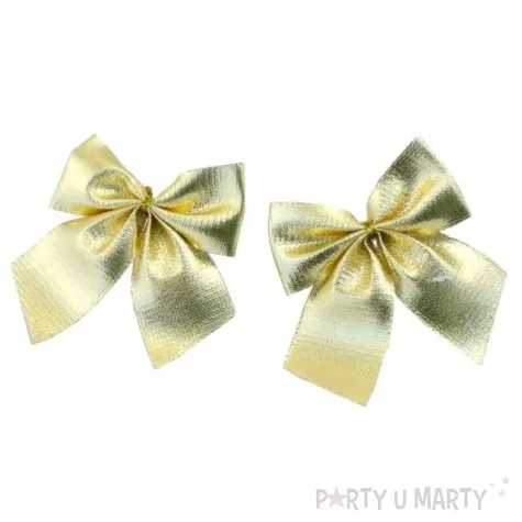 dekoracja kokardki prezentowe zloty arpex 14 szt