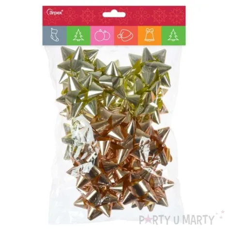 dekoracja kokardy samoprzylepne zloty arpex 7cm