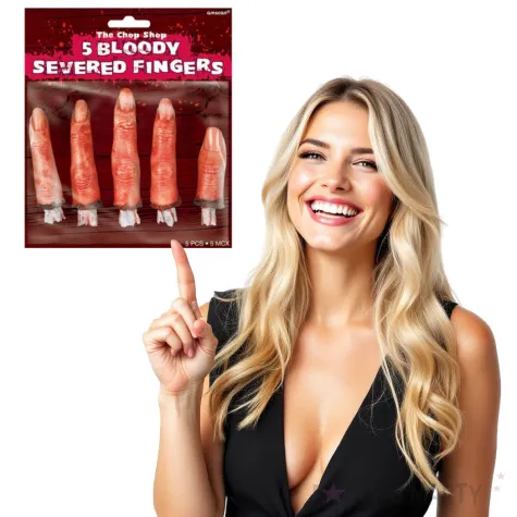 dekoracja krwawe odciete palce amscan 5 szt