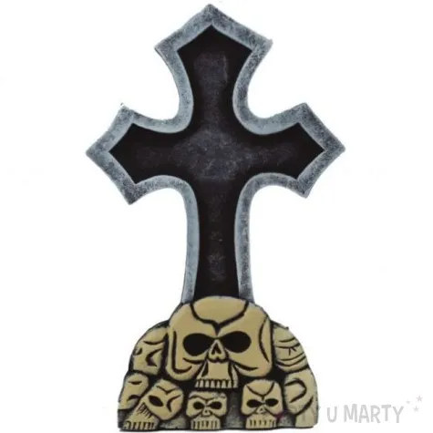 dekoracja krzyz z czaszkami guirca 60x37 cm