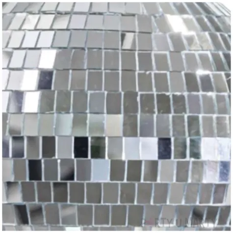 dekoracja kula dyskotekowa disco srebrny partydeco 20 cm