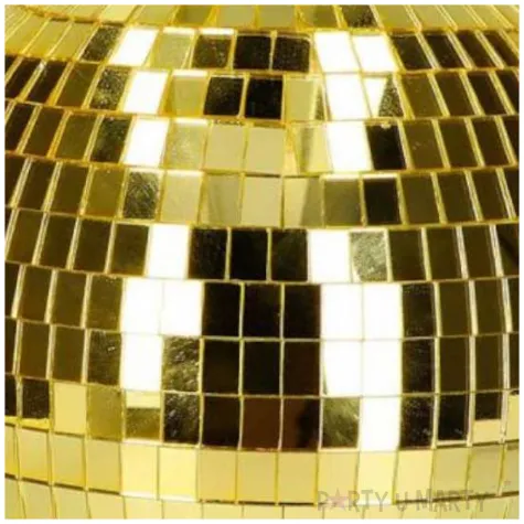 dekoracja kula dyskotekowa disco zlota boland 20 cm