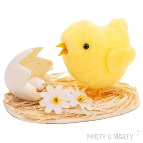 dekoracja kurczak w gniazdku aliga 7 cm