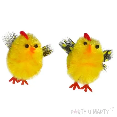 dekoracja kurczaki przepiorki zolty arpex 3 cm 4 szt