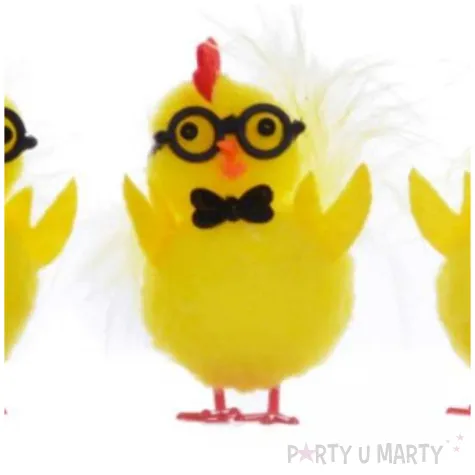 dekoracja kurczaki w okularach 5 cm arpex 3 szt