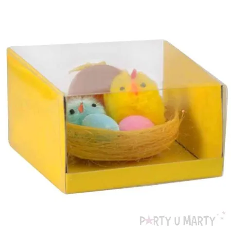 dekoracja kurczaki w zoltym gniazdku arpex