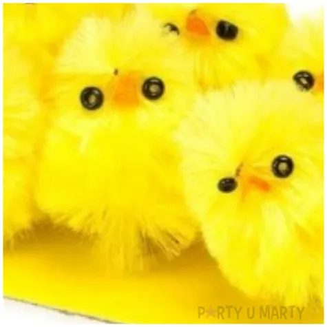 dekoracja kurczaki zolte 3 cm arpex 6 szt