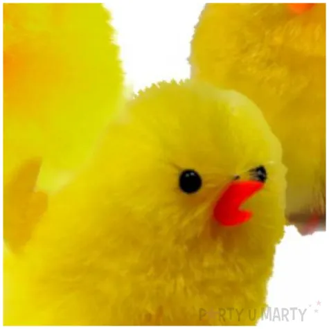 dekoracja kurczaki zolte 4 cm aliga 3 szt