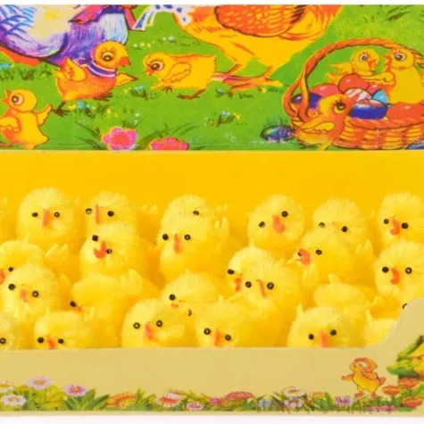 dekoracja kurczaki zolte 4 cm aliga 3 szt