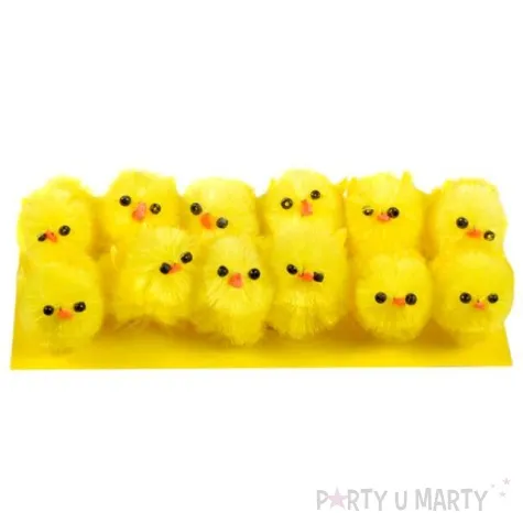 dekoracja kurczaki zolte 4 cm arpex 12 szt