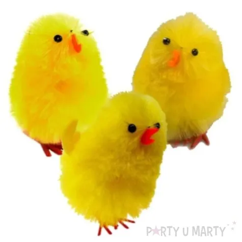 dekoracja kurczaki zolte 4 cm arpex 3 szt