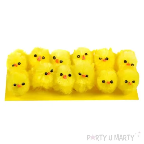dekoracja kurczaki zolty arpex 2 5 cm 12 szt