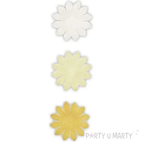 dekoracja kwiatki zolty titanum 25 mm 24 szt