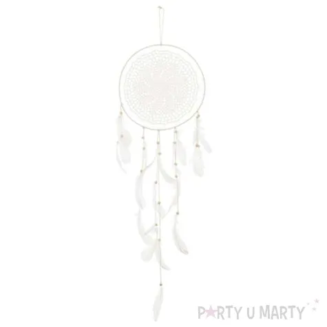 dekoracja lapacz snow indianski zlamana biel partydeco 30x94 cm