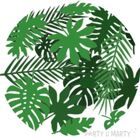 dekoracja liscie tropikalne aloha partydeco 21 szt