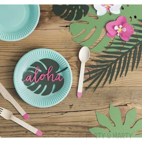 dekoracja liscie tropikalne aloha partydeco 21 szt