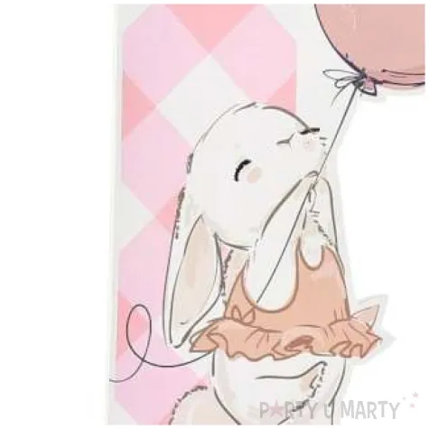 dekoracja mam juz roczek kroliczek rozowa godan