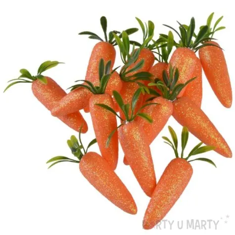 dekoracja marchewki male oranz brokatowy arpex 15 szt