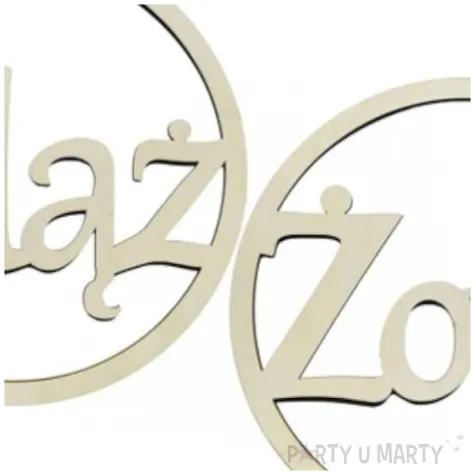 dekoracja maz i zona w kole drewniana godan 42 cm 2 szt