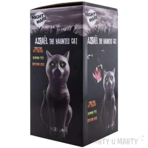 dekoracja miauczacy kot halloween funny fashion 30 cm