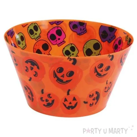 dekoracja miska czaszki i dynie guirca 22 cm