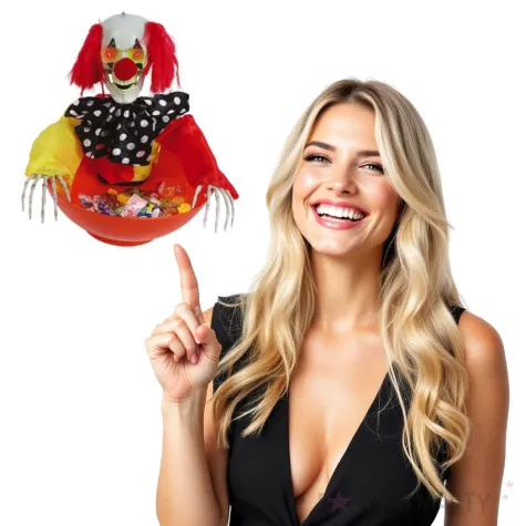 dekoracja miska klauna halloween guirca