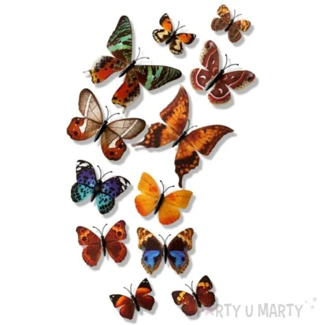 dekoracja motyl 3d mix dekoracje polska 12 szt