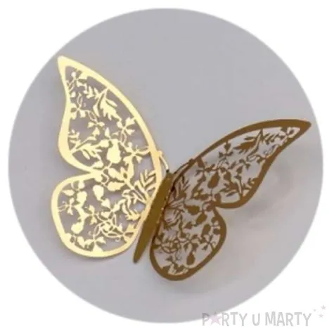dekoracja motyl 3d zloty dekoracje polska 12 szt