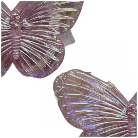 dekoracja motyle 3d rozowy 80x62 mm 2 szt
