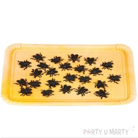 dekoracja muchy czarny guirca 3 szt 2 5 cm