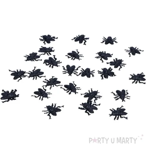 dekoracja muchy czarny guirca 3 szt 2 5 cm