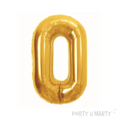 dekoracja na 10 20 30 40 50 60 70 80 urodziny balon foliowy cyfra 0 zloty ciemny duzy 33 dgt