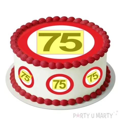 dekoracja na 18 30 40 50 60 70 urodziny oplatek na tort traffic birthday personalizacja 1 8